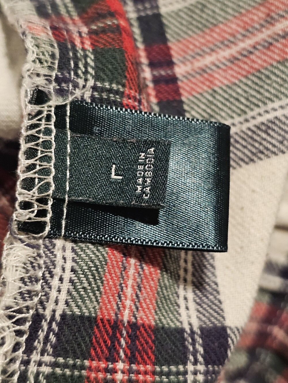 Lauren Ralph Lauren Plaid Pajamas Set Size Large Flannel Red White Black Tartan - Picture 7 of 12